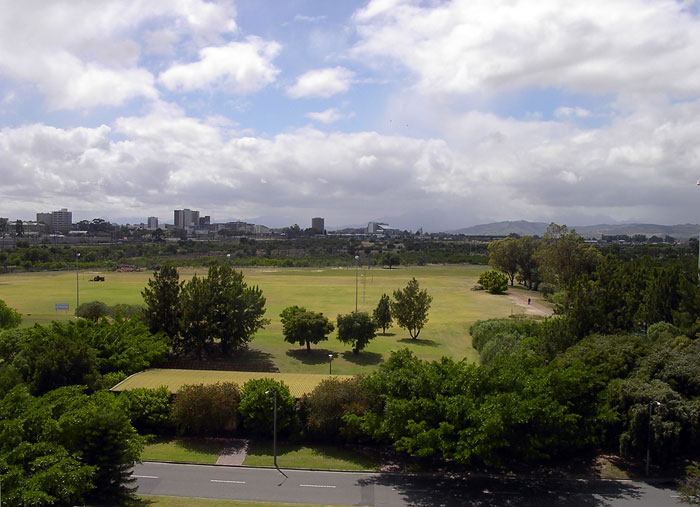 Figure 3: The open areas and sport grounds on the western side of the Tygerberg Medical Campus. 