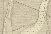 1845 U.S. Coast Survey Map Depicting Depth Readings of Passaic and Hackensack Rivers